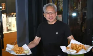 Quán gà rán bán 'bàn tỷ phú' Jensen Huang theo giờ